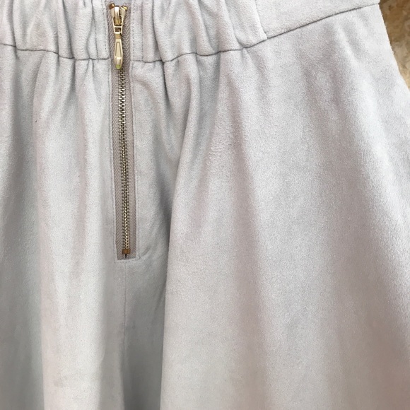 Gray suede A line skirt (Like New) - Picture 3 of 3